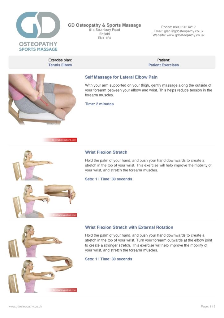 tennis elbow exercises